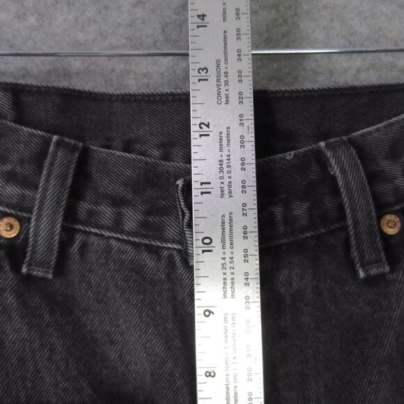 Levis 550 Jeans Mens 36x36 Black Relaxed Fit Tapered Leg Denim Zip Fly 5 Pocket - Picture 4 of 8